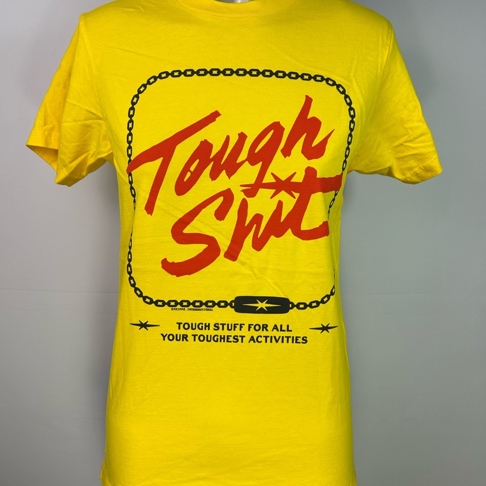 Phipps Tough Shit Yellow Graphic T-Shirt NWOT